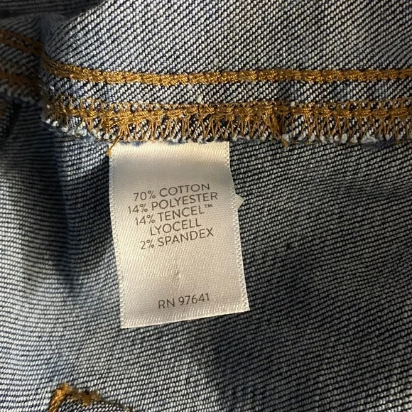 J Jill Denim High Rise Flare Jeans,Cotton blend, Stretch, Retro pockets, Sz 14 - Picture 5 of 12